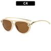 New fashion double beam toad glasses advanced sense rope knot women's personality design glasses European and American catwalk street sunglasses