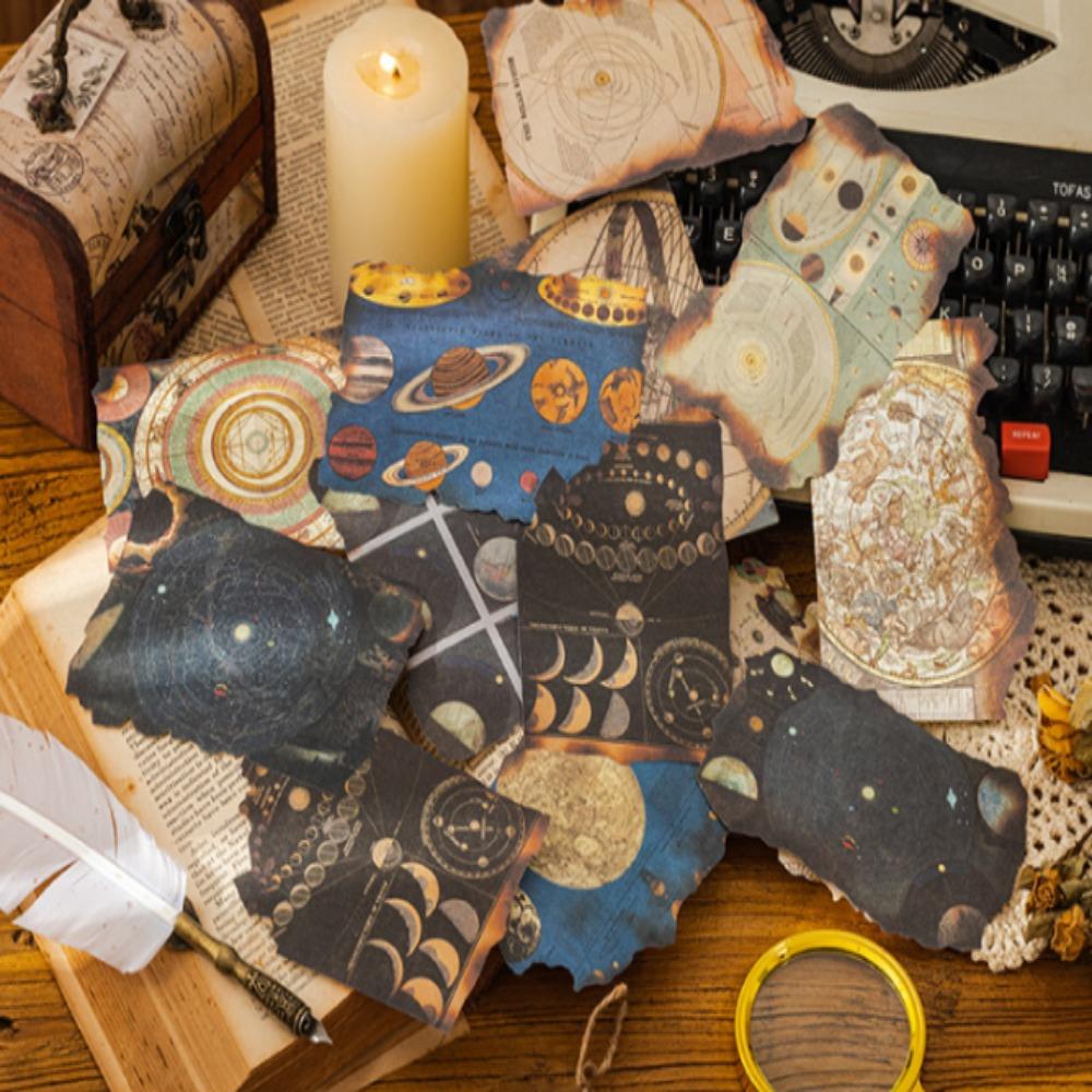 Decorate Retro Material Paper Material Decorative Material Paper Burn Down Fragment Series  DIY