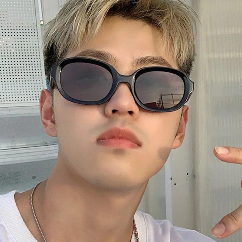 New Trend European and American Sunglasses Male Retro Sunglasses Concave Oval Glasses Sunglasses Women Sun Glasses