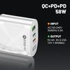 58W Dual Fast Charger with 2PD+QC3.0, EU/US/UK/AU Plugs