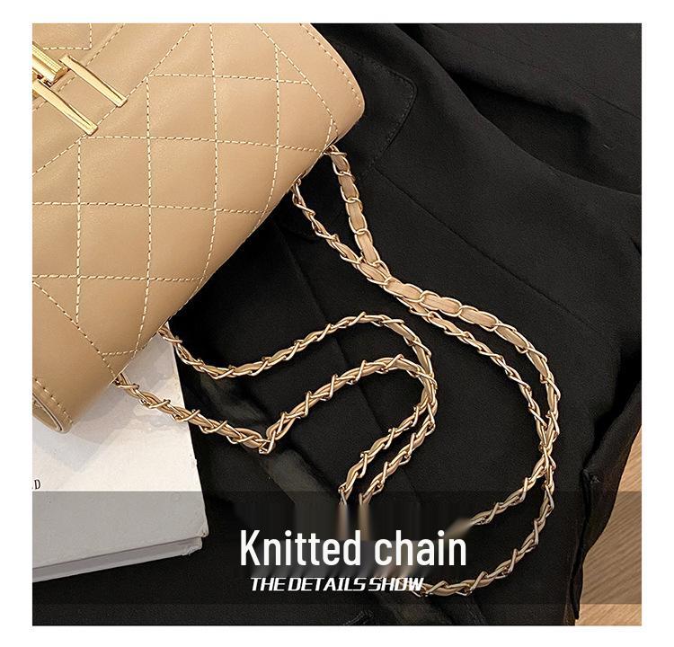 2025 Fashion Diamond Lattice Chain Shoulder Bag: Versatile Korean Crossbody for Commute