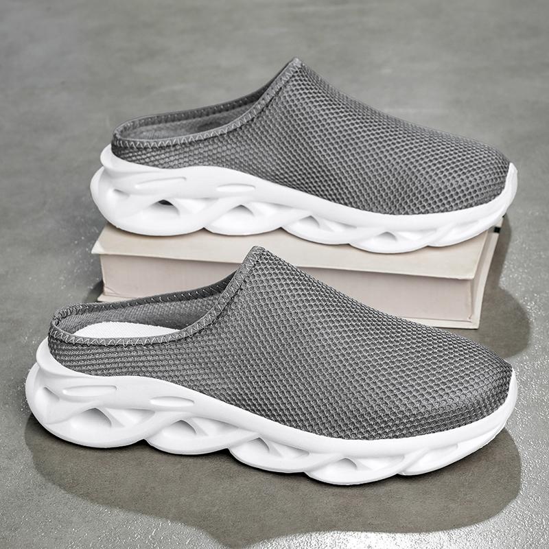 

Men Slippers Summer Breathable Home Indoor Slippers Men Flats Thick Bottom Lightweight Slides Fashion Outdoor Walking Shoes 48 39
