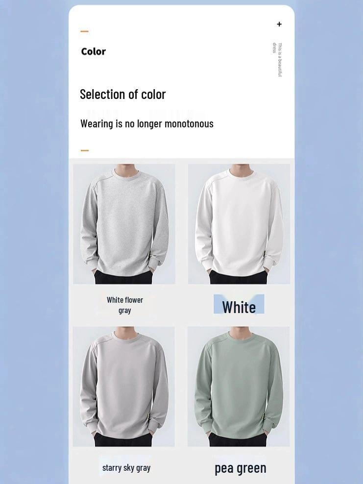 Men's Raglan Hoodie: Casual Round Neck, Long Sleeve, Plus Velvet, Thickened Base Layer for Spring, Autumn, and Winter.