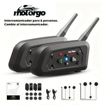 Motocyklový Bluetooth Interkom 1500m Komunikačný Systém - 6 Jazdcov Skupinový Rozhovor so Zdieľaním Hudby a 3D Zvukom