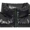 UNIQLO Shiny Puffed Stand Collar Short Zip Korean Style Quilted Down Jacket Women outerwear Black 450456-09