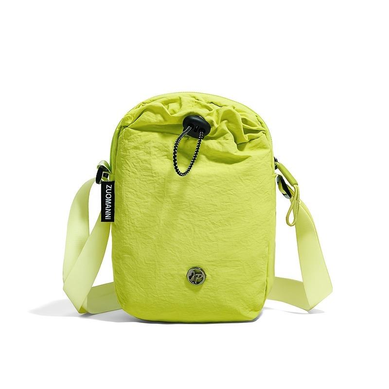 Women's Stylish Nylon Crossbody Bag with Water Bottle & Phone Pocket, Adjustable Strap & Zipper Closure, Multiple Colors, Casual Everyday Purse