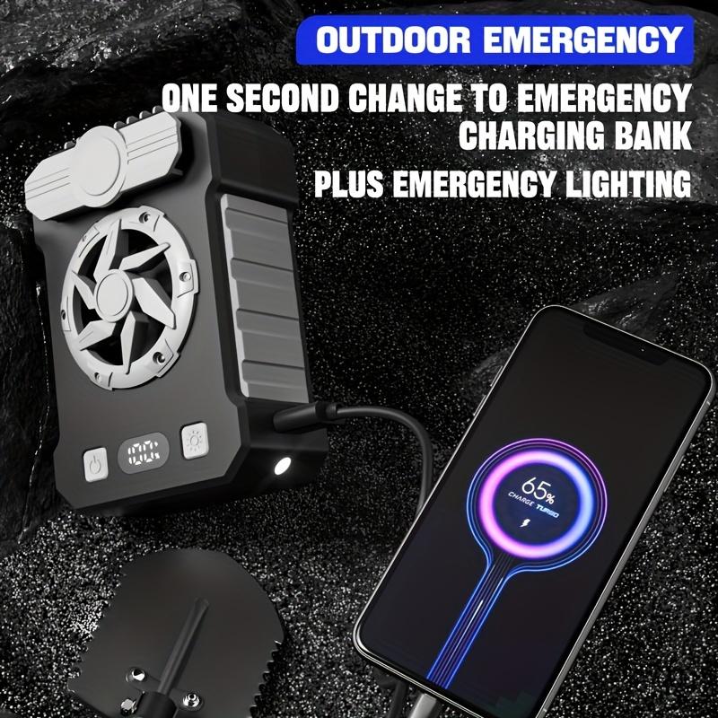 Portable Waist Clip Fan, 10000mAh Personal Rechargeable Neck Fan, Strong Airflow, 5 Speed, Hand Free Battery Operated Belt & Necklace Fan