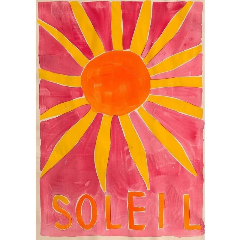 Abstract Colourful Sun Ocean Palm Tree Landscape Cactus Poster And Prints Canvas Printing Wall Art Picture For Living Room Decor