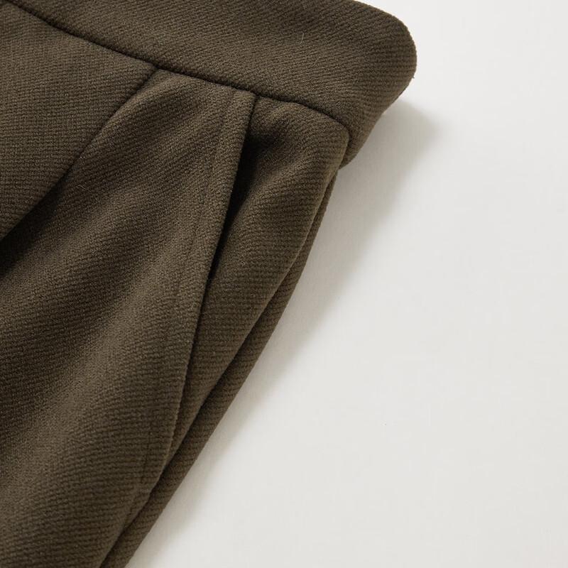 IEF Petite 2025 Autumn/Winter Casual Wool Blend Wide-Leg Pants