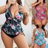Bikini Dimensiuni Plus Femei Imprimat Patchwork Imbracaminte de plajă Costum de baie Moda Set Bikini Două Piese Vară Brazilia Costum de baie Push Up Biquini