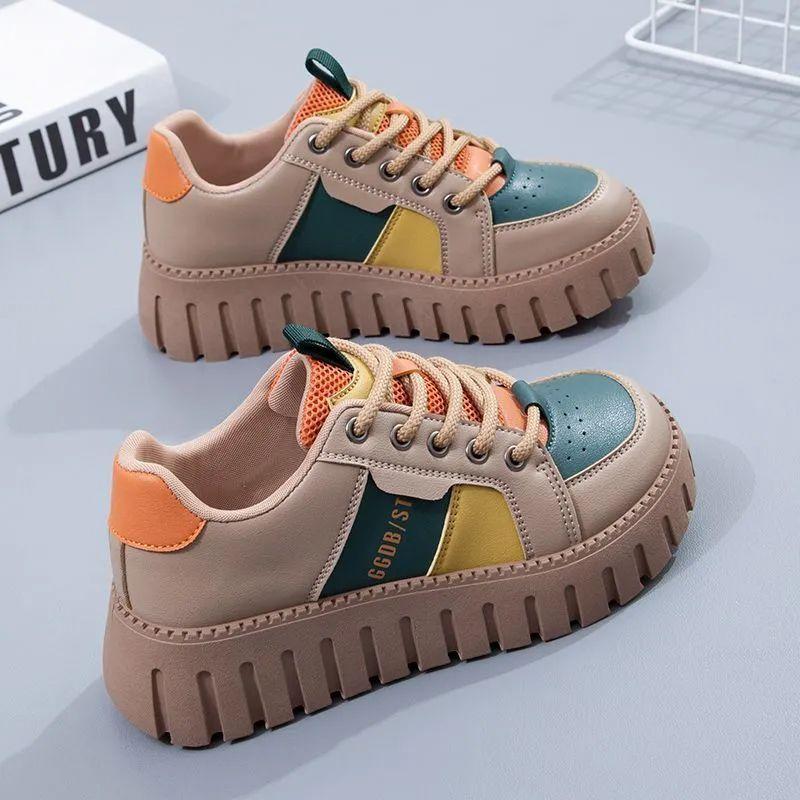 PLOVER Spring and Autumn Internet Celebrity Versatile Casual Thick-soled Muffin Shoes Super Fire Port Wind Non-slip Heightening Lightweight Fashion