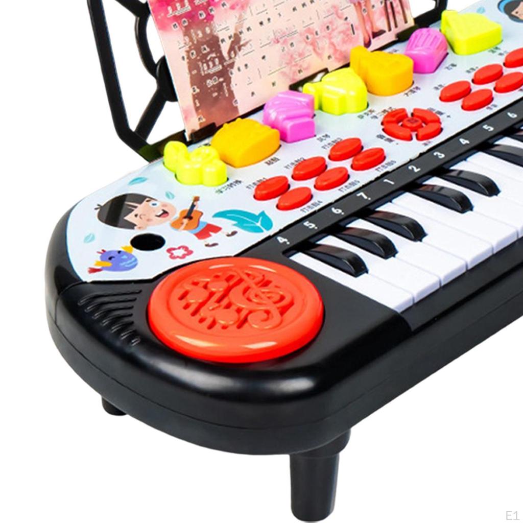 24 Keys Electronic Pianos Musical Learning Educational Toy with Piano Sheet Portable