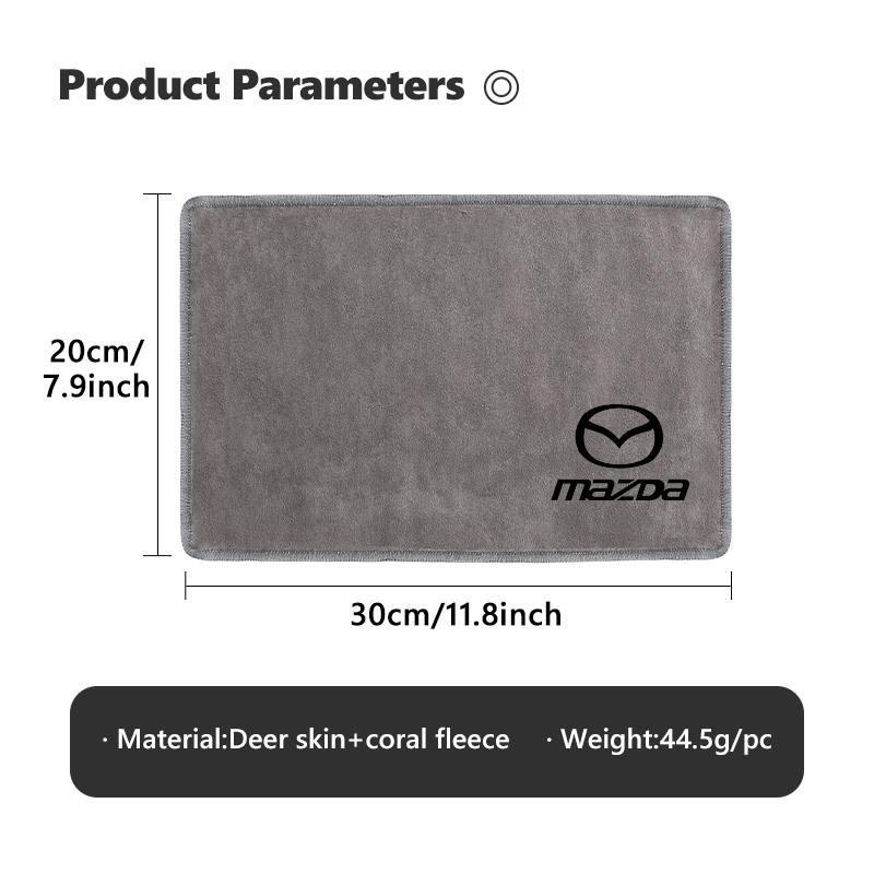 For Mazda Car Washing Towel Cleaning Wiping Cloth Deer Skin Coral Velvet 3 6 CX5 2 CX3 CX9 MX5 RX8 Axela Demio Atenza MS