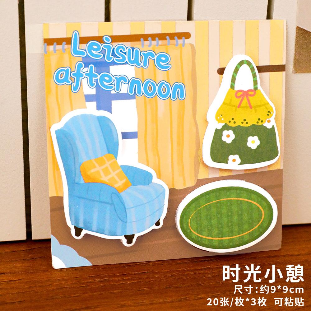

Ins Dopamine Combination Sticky Notes Students Messages Decorative Memo Notes Cute High-value Stationery N Times Stickers