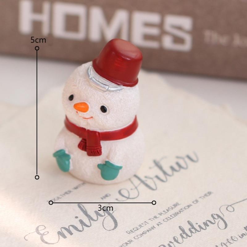 Christmas Resin Ornament Mini Santa Claus Resin Ornament Decorative Gifts Resin Crafts Tabletop Ornament