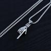 Halskette Silber Stahl Kette Hand Finger 374