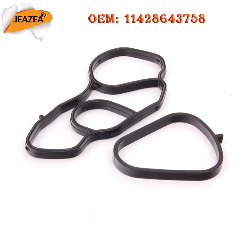 JEAZEA Oil Filter Cooler Stand Housing Adaptor Gasket Seal Set 11428643758 For BMW Mini R56 Cooper 11668626471 11427537293