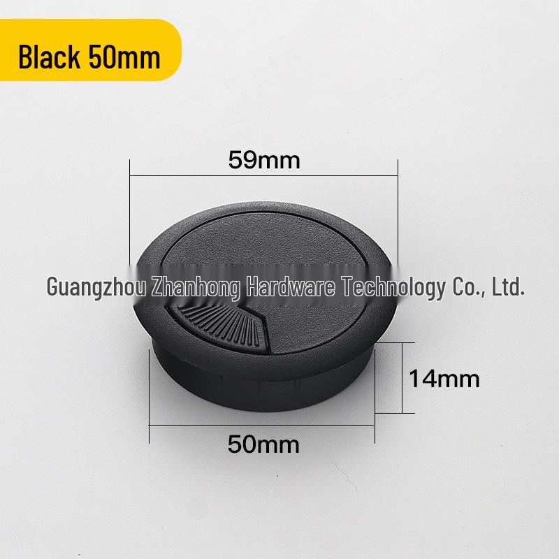 Round Desktop Cable Hole Cover for Wire Management (50, 53, 60mm)