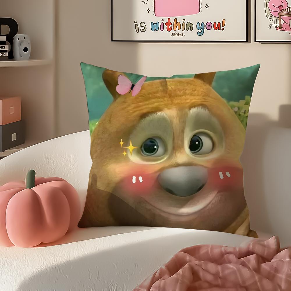 

Cartoon BBoonie BBears Cushion Cover Pillowcase Short Plush Invisible zipper Room Sofa Cushion Cover 30X30cm