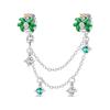Luck Charm 925 Silver Four Leaf Clover Green Tree Frog Turtle Bead Pendant For Bracelet Women DIY Jewelry Gift