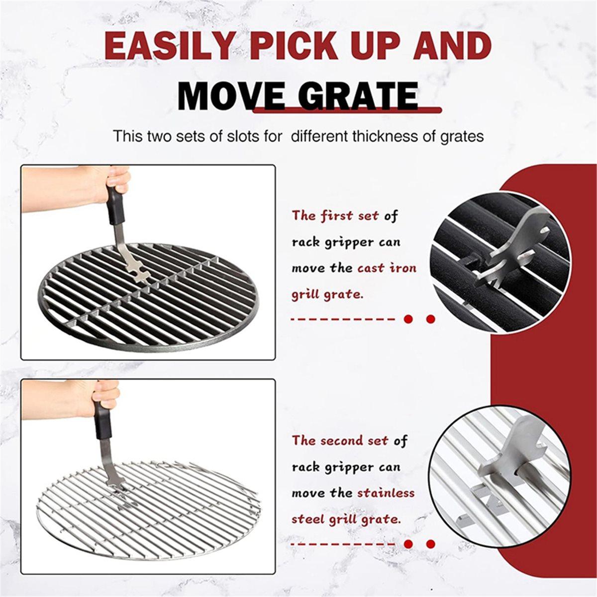 

Grill Grate Lifter Tool Cast Iron Grid Lever Lock Lifting Gripper Handle Clip for Barbecue Grilling Cooling Rack China Mainland