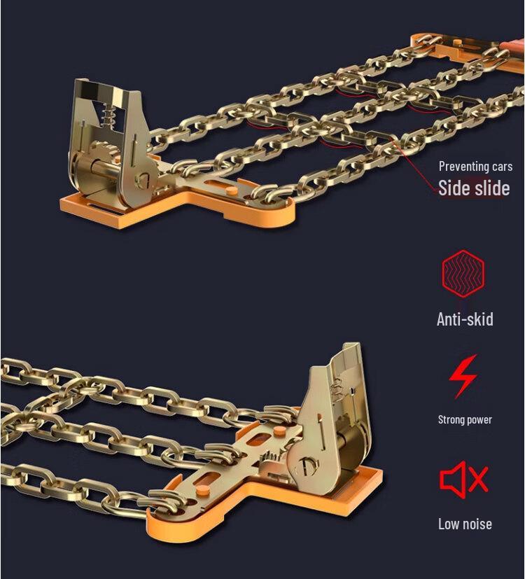 Anti-Skid Tire Chains for 212 T10 Cars & SUVs, No Jack Required, Snow & Off-Road Use, Tire-Friendly, 212 Dedicated
