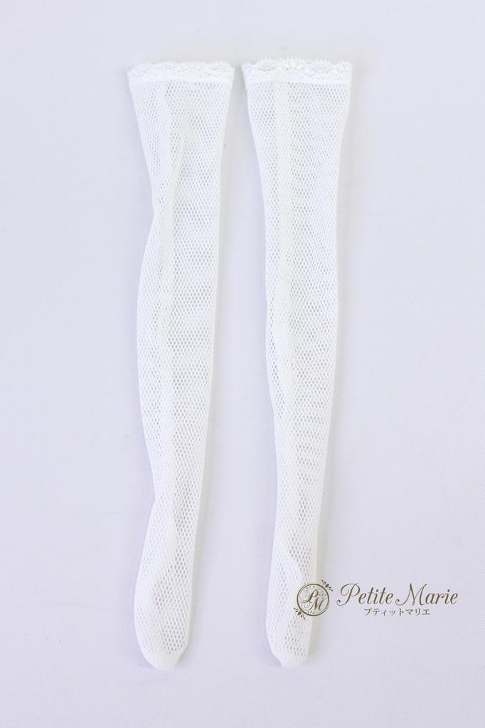 [Petite Marie] 13 DDdy Compatible, Sheer and Soft Tulle Lace Knee-High Socks, White, 60cm Doll, BJD Doll Clothes [Petite Marie] [No.0216]