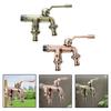 Dual Output Outdoor Garden Tap Crafted from Quality Solid Brass Material