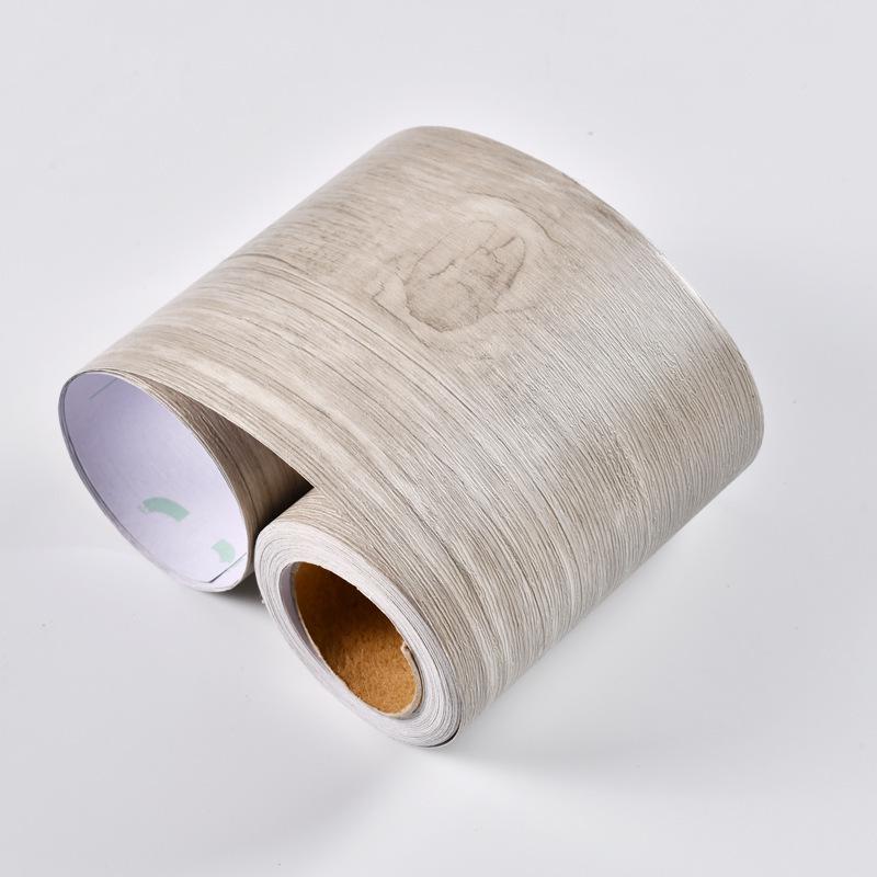 Self-Adhesive Wood Grain Baseboard & Door Frame Sticker - Waterproof Furniture & Window Sill Renovation Skirting.