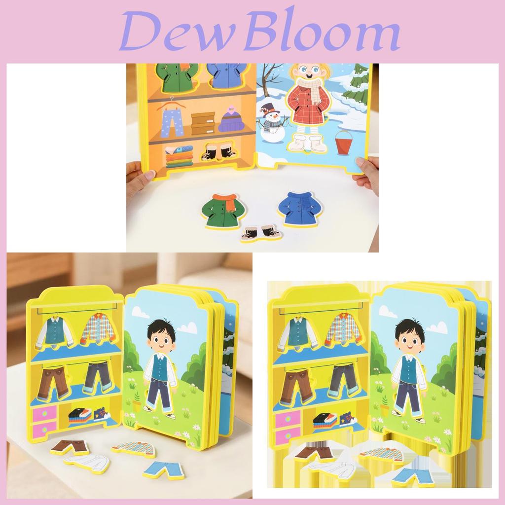 Educational Puzzle Dress Up Book For Children With Magnetic Stickers And Quiet Play