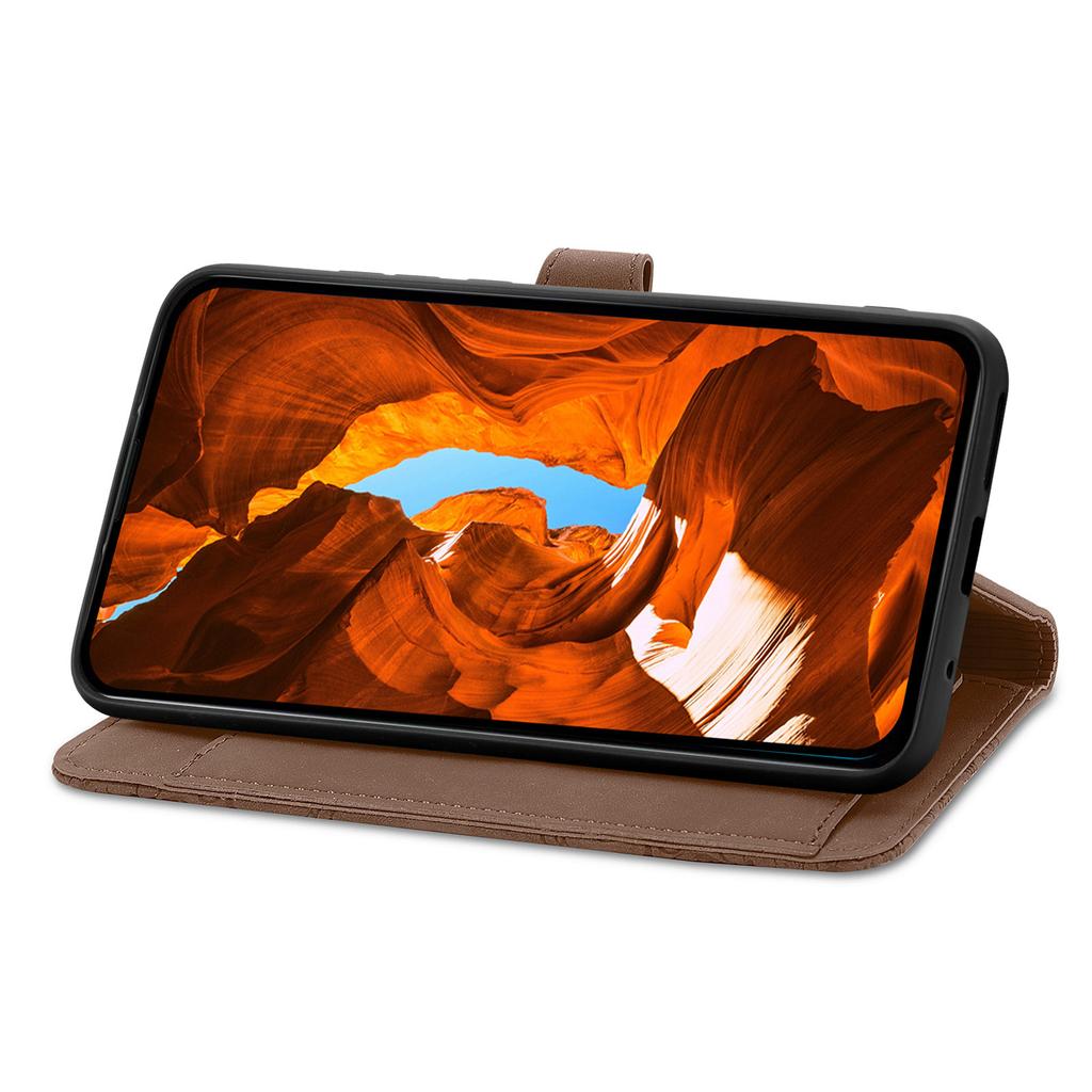 Handyhülle für Xiaomi Poco M8 5G/Redmi Note 15 5G (Global)/15 4G (Global) Reißverschluss-Portemonnaie mit Riemen, Blumenprägung, PU-Leder, Handyhülle