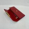 Women's Natural Cowhide Leather Double-Fold Long Wallet - AW9159 Red