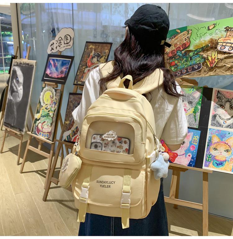 Sac à dos grande capacité pour fille mignonne style collège pour voyage et école
