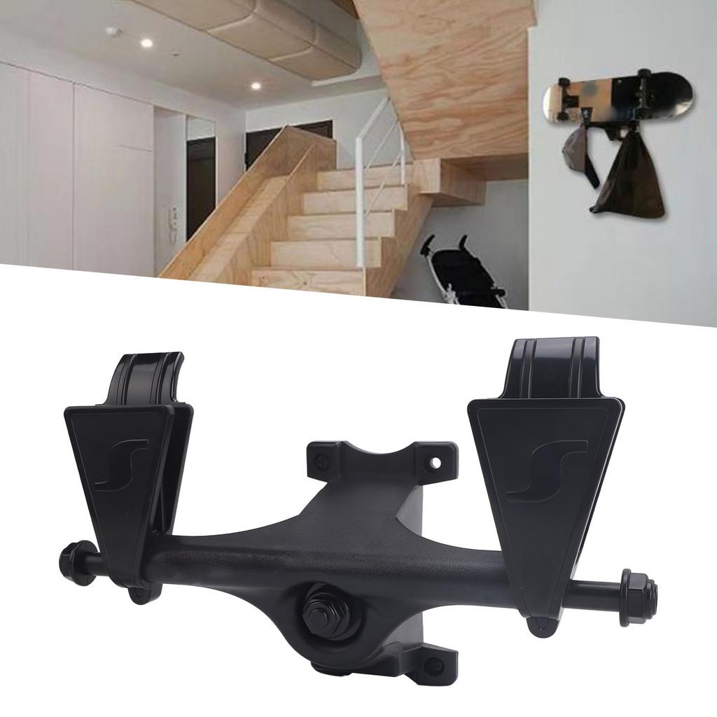 Snowboard Skateboard Wall Mount Display Rack Space Saving Skateboard Storage Stand Holder Black