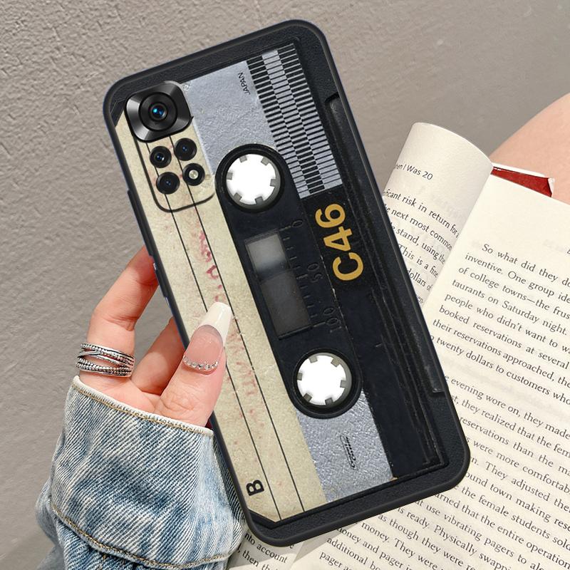 Vintage Magnetic Tape Cassette Phone Case For Xiaomi Redmi Note 14 13 Pro 9 10 11 12 15 Pro Plus 14C 13C 10C 12C 15C Cover