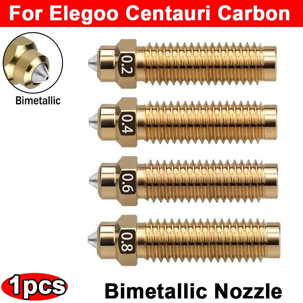 1pcs Brass Ceramic Hotend Nozzle Bimetallic Upgrade Parts Hotend Kit for Elegoo Centauri Carbon