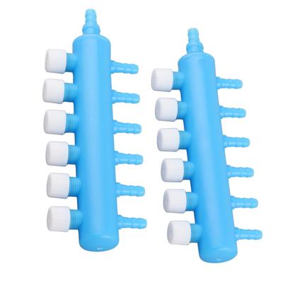 2 stuks Aquarium Luchtverdeler Luchtpijp Distributeur Aquarium Zuurstofpomp Adapter Accessoire 6-weg