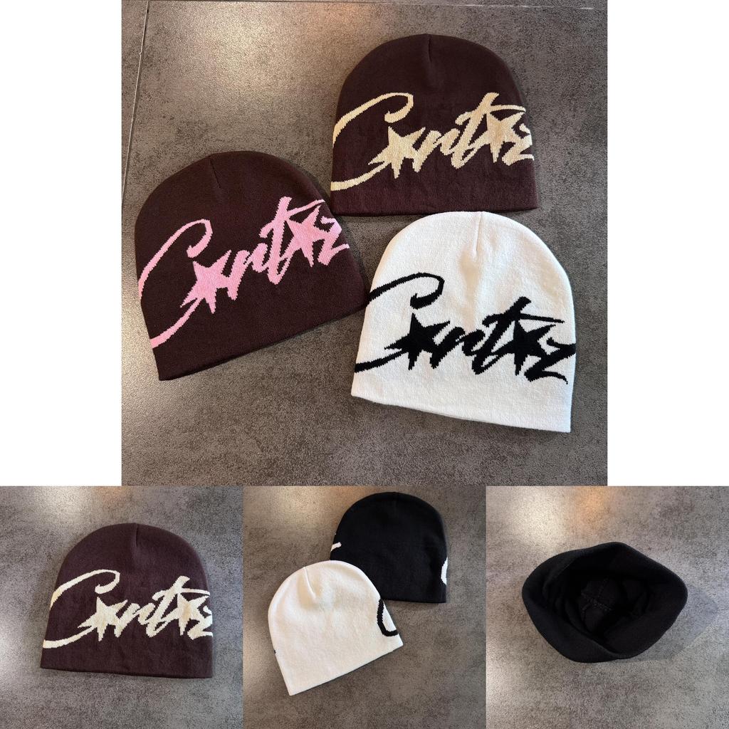 American Streetwear Knit Hat With Star Pattern For Men Women Warm Winter Season