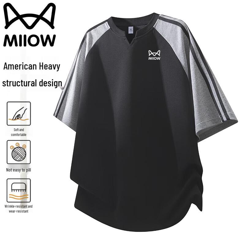 Mao Ren Men s Lightweight Breathable Short Sleeve T-Shirt XL чёрный