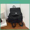 Mochila Escolar de Nylon Xadrez Casual Com Detalhe de Costura Para Uso Diário