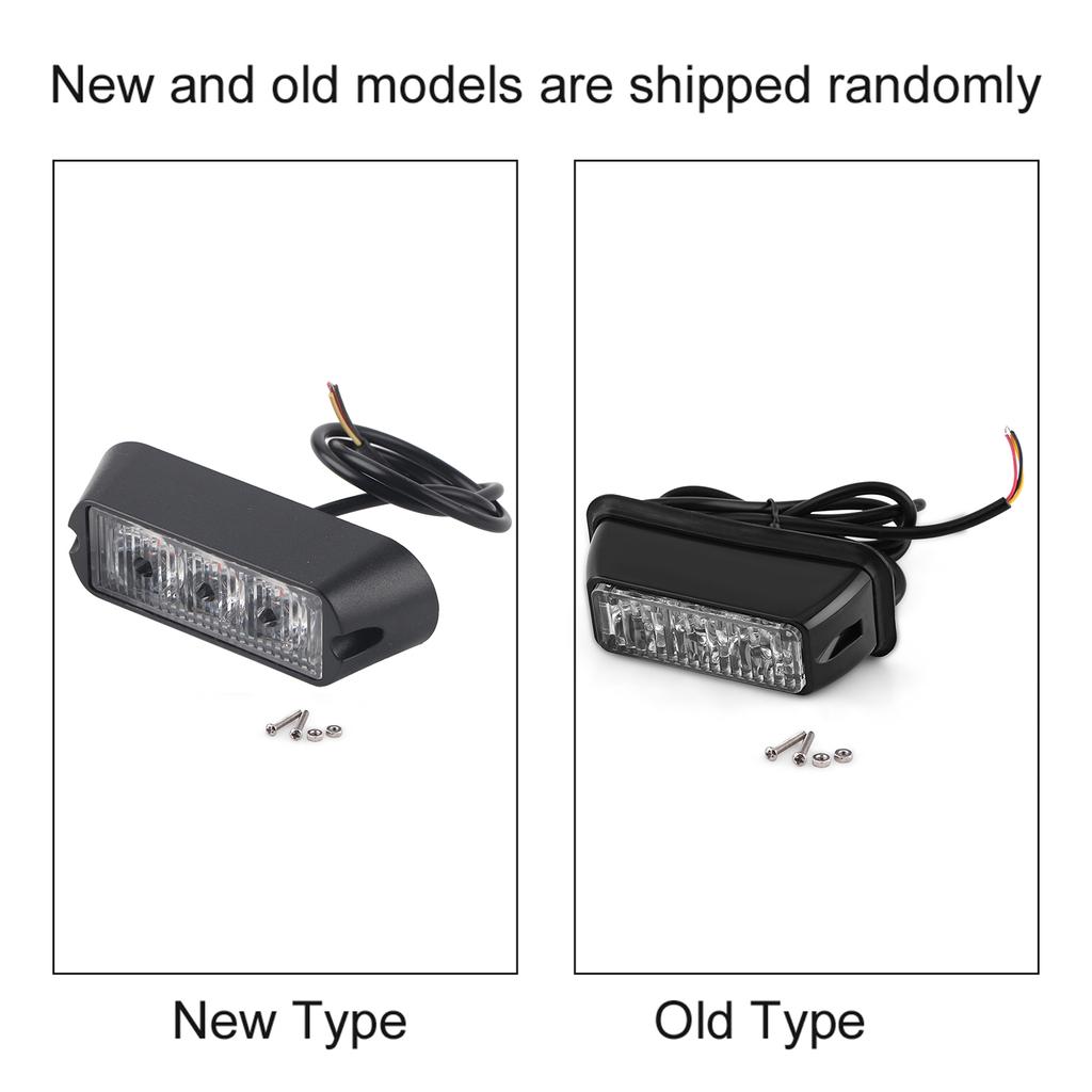3 LED Car Truck Emergency Strobe Warning Light Hazard Indicator Flash Grille Lamp Red