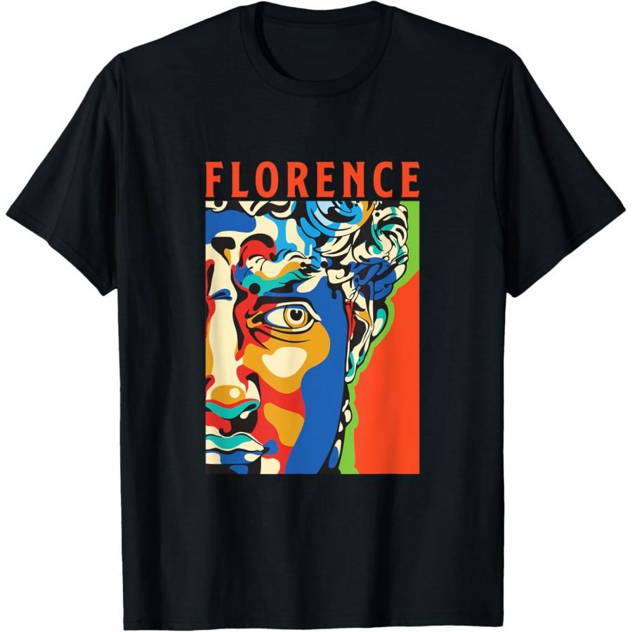 

Florence Firenze Michelangelo s David Sculpture Pop Art T-Shirt XXXXXL чорний
