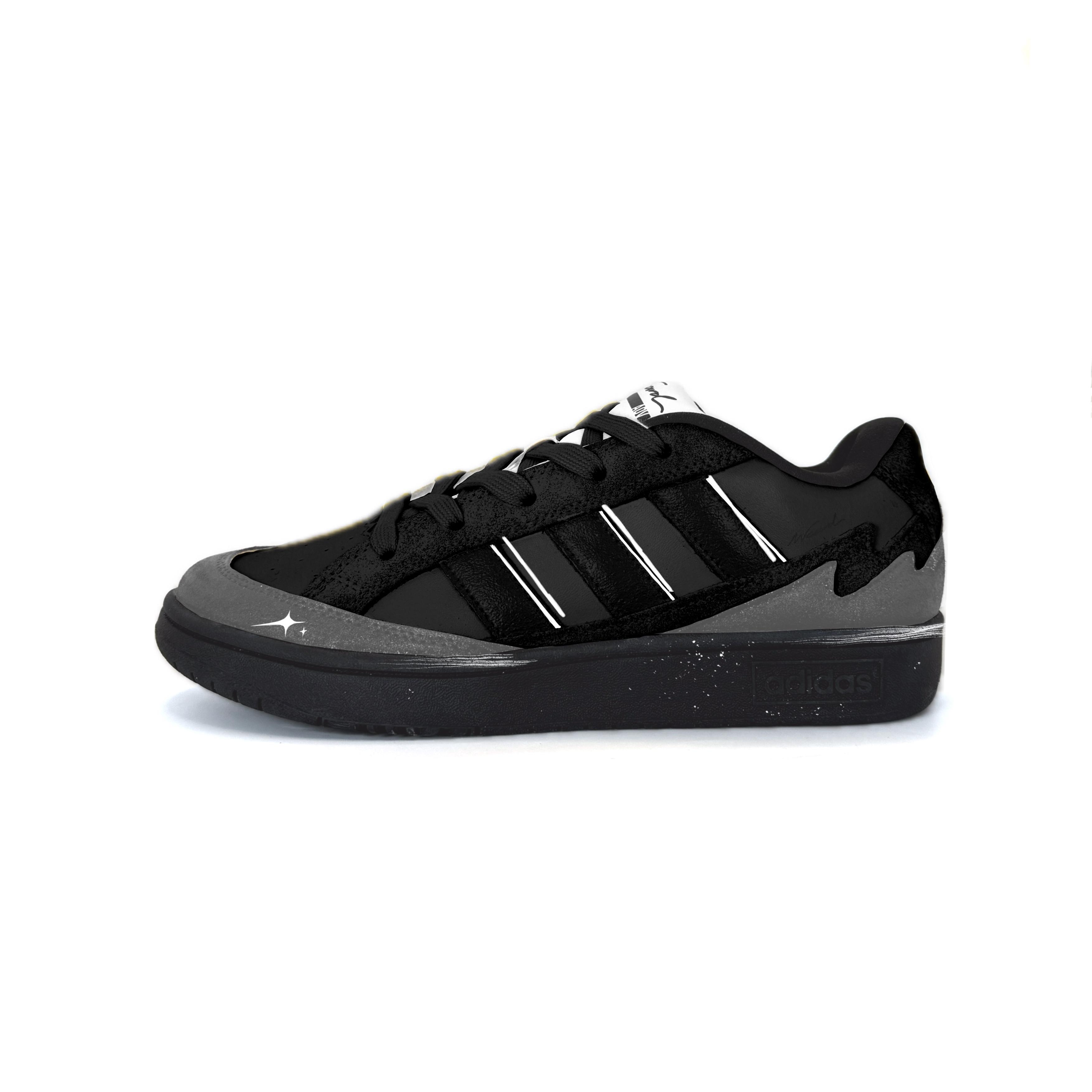 

Adidas WCARD ADV Low top Skateboard Shoes Unisex Black Gray White IH0961(Team502-) 44