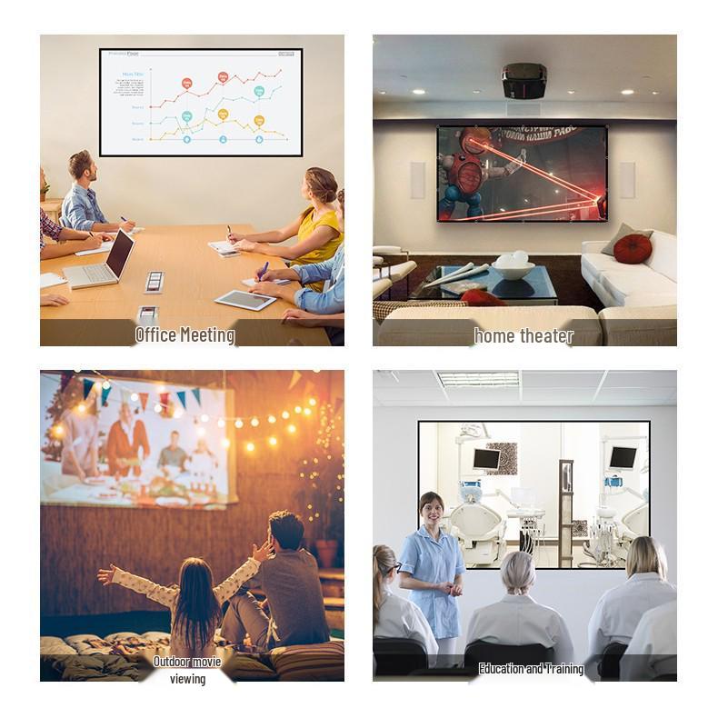 Tragbarer Outdoor-Falt-Projektorleinwand, 100-150 Zoll für Zuhause und Open-Air-Kino