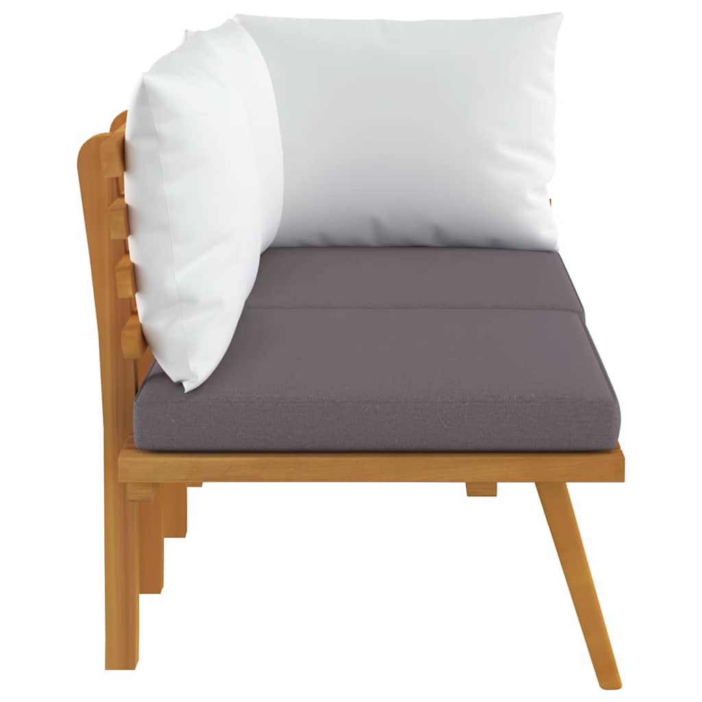 vidaXL 2-tlg. Garten-Lounge-Set mit Kissen Massivholz Akazie