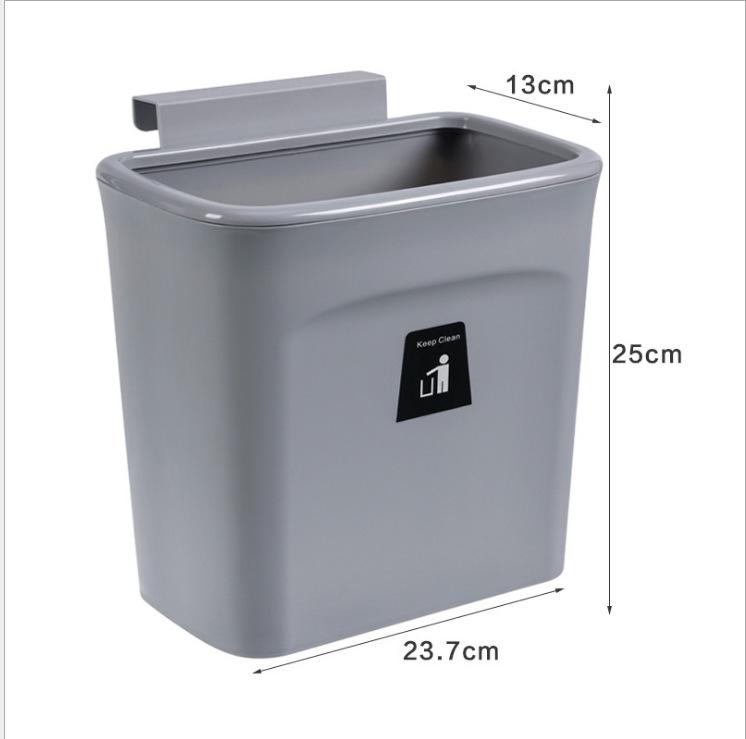 Hanging Kitchen Trash Can with Sliding Lid and Inner Bucket for Household Use