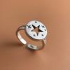 925 Silver Rings for Women Couple Minimalist Handmade Simple Retro Big Star Ring Fine Jewelry Gift Prevent Allergy