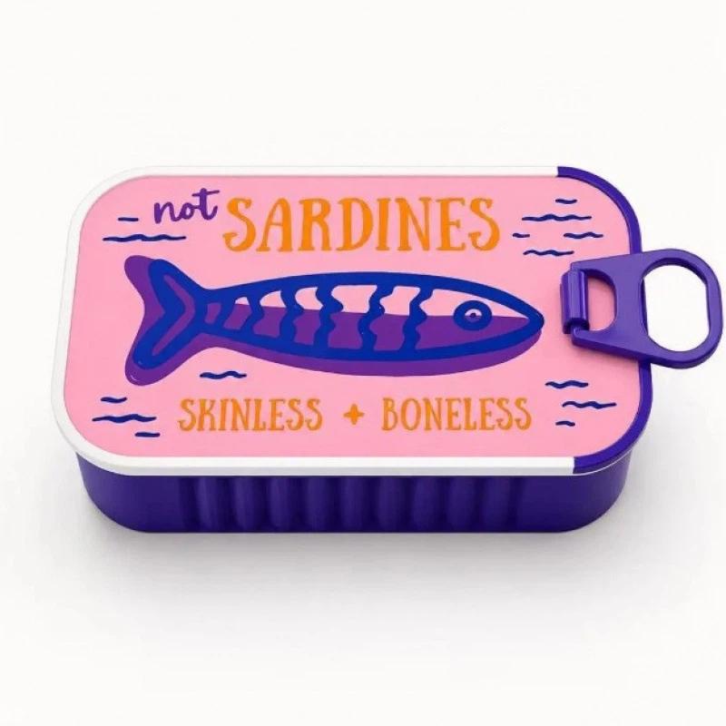 Sardine Tin Jewelry Box 3D Printed Necklace Earring Storage Box Easy Open Lids For Crafts & Packaging Storage