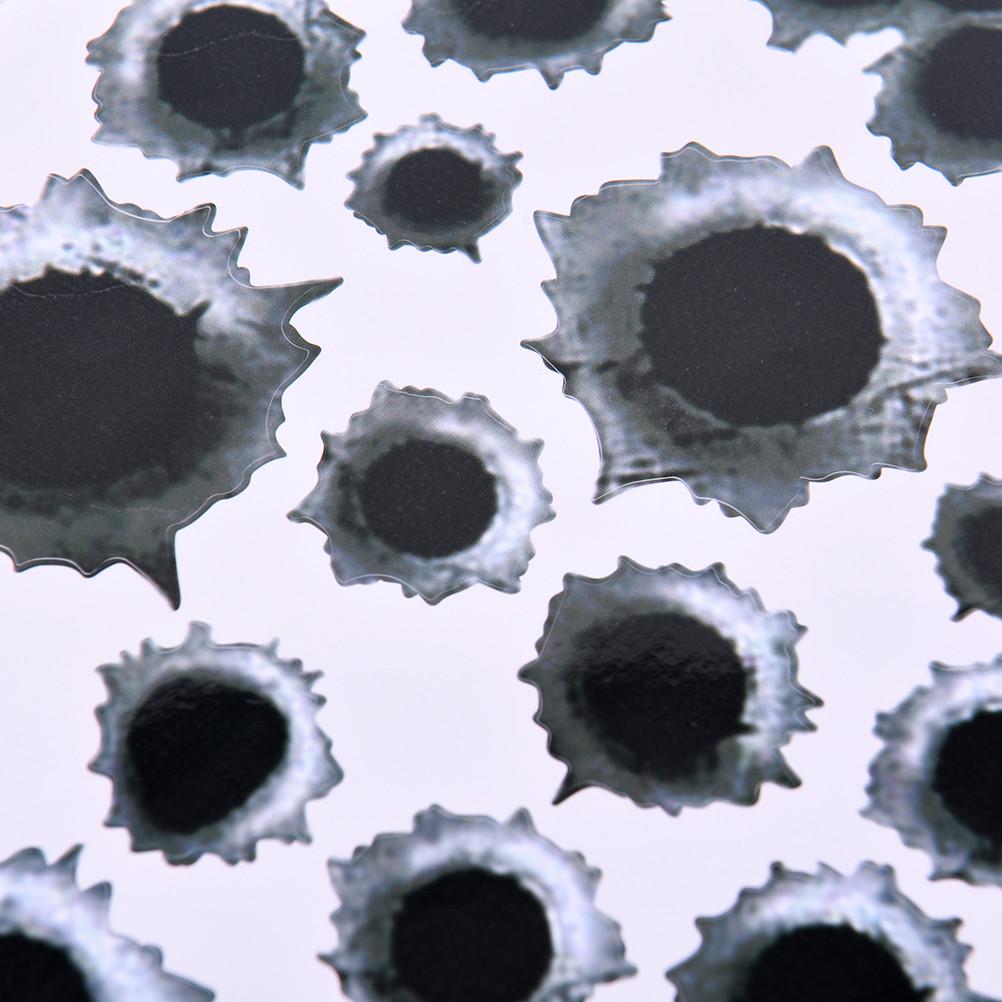 Kreativ Bilstyling 3D Falske Kulehull Skudd Morsomme Bilklistremerker Dekaler