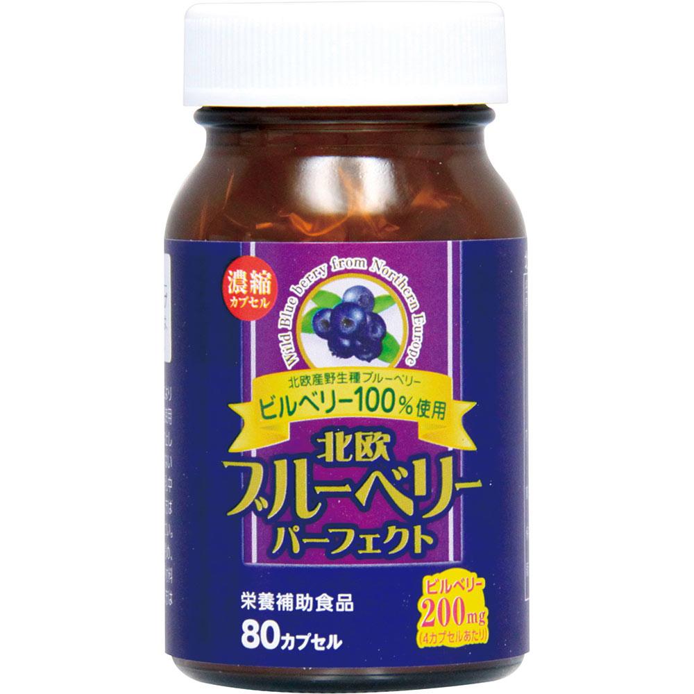 Wellness Japan Nordic Blueberry Perfect 80 Capsules Eye Strain Blueberry